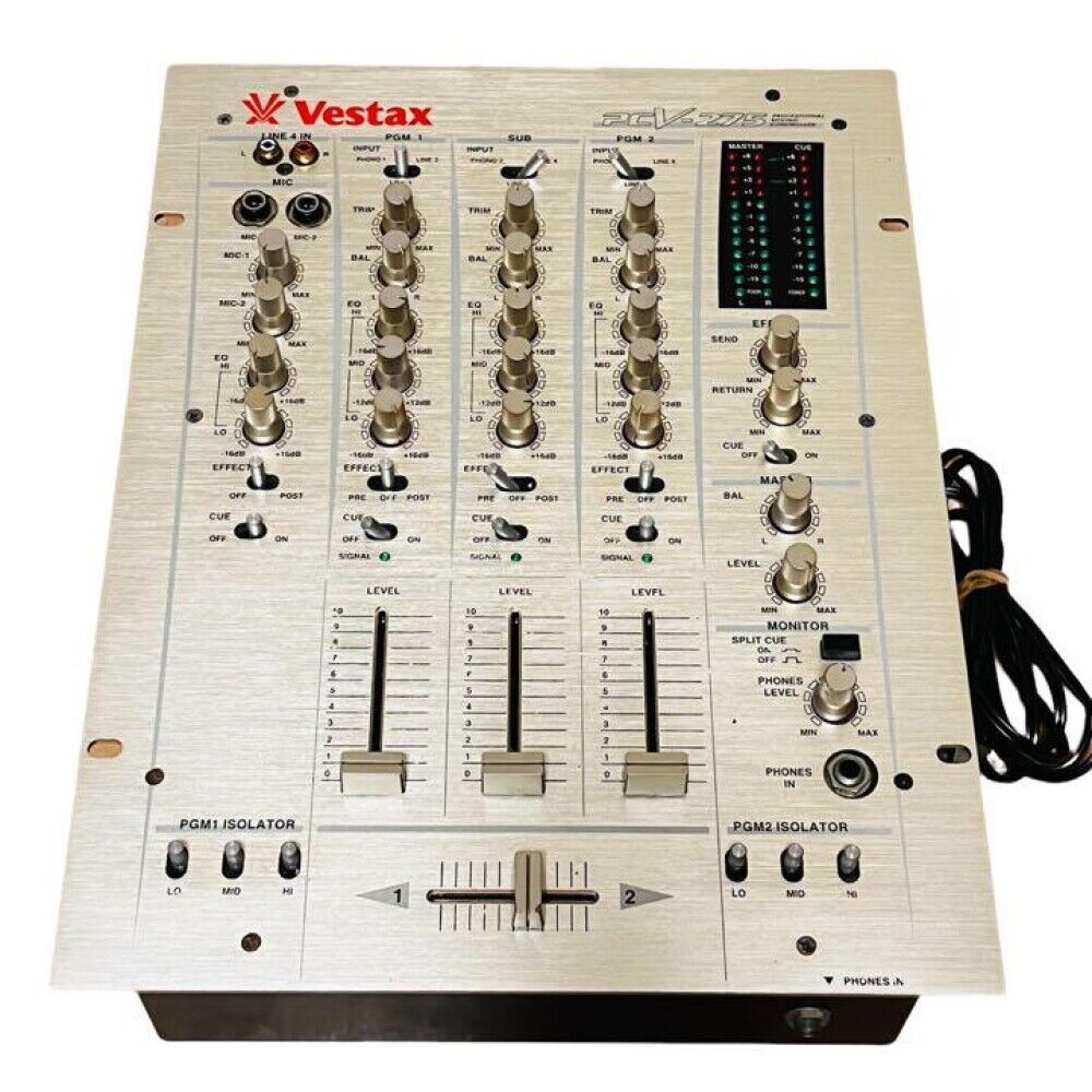 製品 【動作品】Vestax ベスタクス 3ch DJミキサー PCV-275