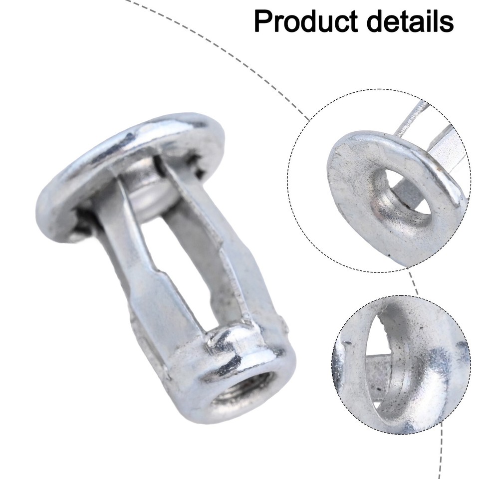 Fixed Installation Expansion Nut Silver Finish Fixed Installation