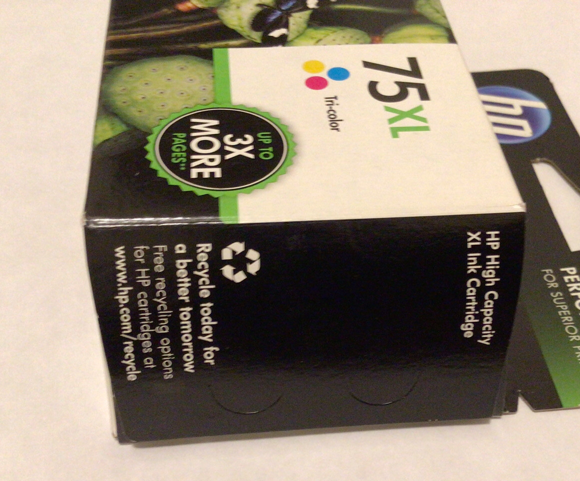 New Genuine HP 75XL CB338W TriColor Ink Printer Cartridge EXPIRED Date