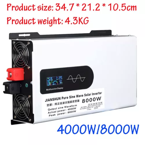 5000W 6000W 8000W 12000W Pure Sine Wave Inverter 12V 24V 48V 60V 72V - 240V 50Hz - Picture 8 of 31