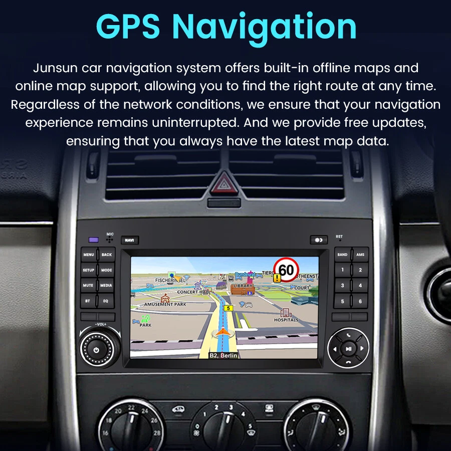 Für Mercedes Benz A/B-Klasse W169 W245 W639 32G GPS Android 14 CarPlay Autoradio - Bild 4 von 4