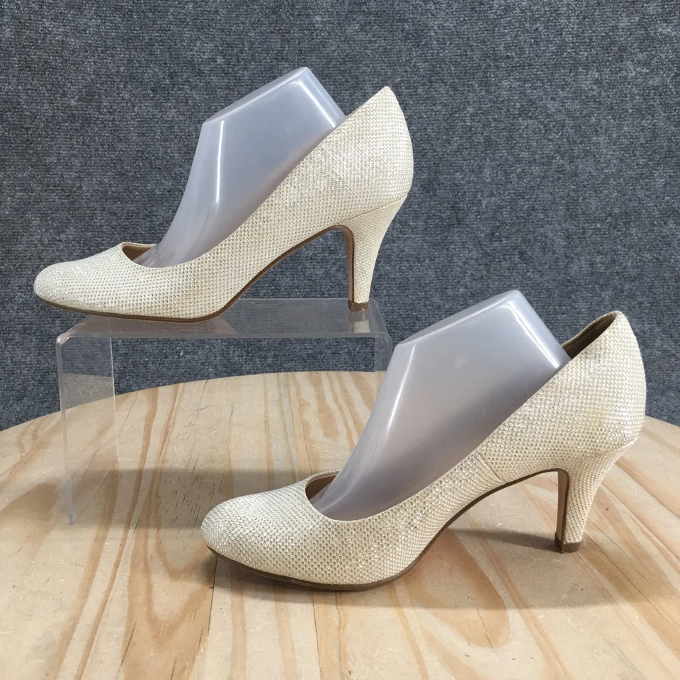 Call It Spring Heels Womens 6.5 Pump White Slip On Almond Toe Stiletto Heels - Image 2 of 4