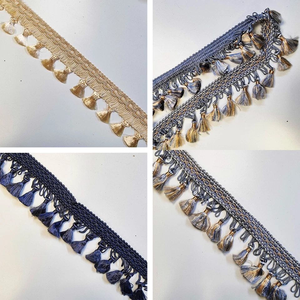 THE FABRIC GUYS Per Metre Trimming Edge Lace Ribbon For Dress 50mm Wide Cushion Craft Decoration