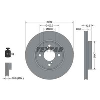 Textar 2X Bremsscheibe 92303703