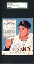 Jim Hearn SGC Coa Signed 1952 Red Man Reprint Autograph