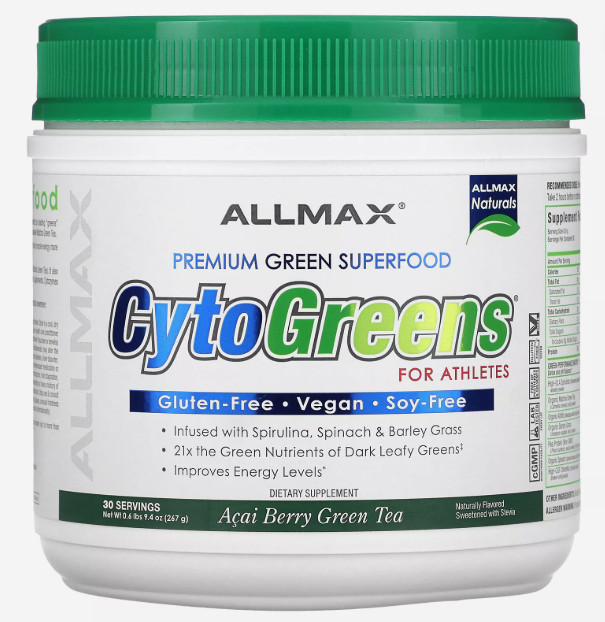 CytoGreens&reg; For Athletes, Acai Berry Green Tea, 0.6 lbs (26