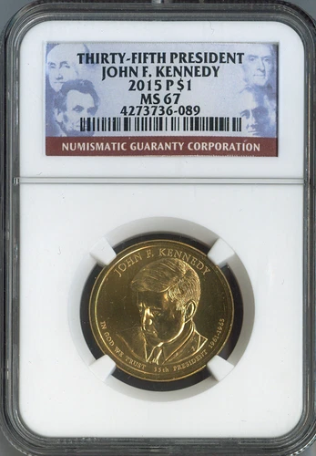 2015-P John F. Kennedy Dollar NGC MS67 Quality