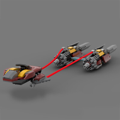 ZITIANYOUBUILD Marshall's Podracer Speeders Model Building Kit 252 Build Moc