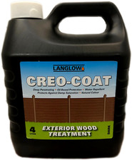 Creo-Coat Exterior Wood Treatment Fence Oil Base Timber Dark Brown 4L Litre