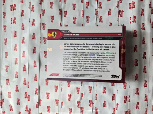 2024 TOPPS NOW Formula 1 F1 #65 CARLOS SAINZ second win - 第 2/2 張圖片