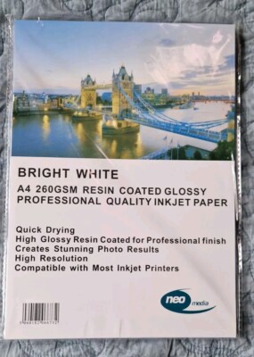 Hochglanz harzbeschichtetes Profi Fotopapier 260 g/m² 25 Blatt A4