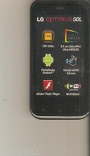 FAKE SHOWCASE PHONE - DUMMY - LG OPTIMUS SOL IS NOT A PHONE 