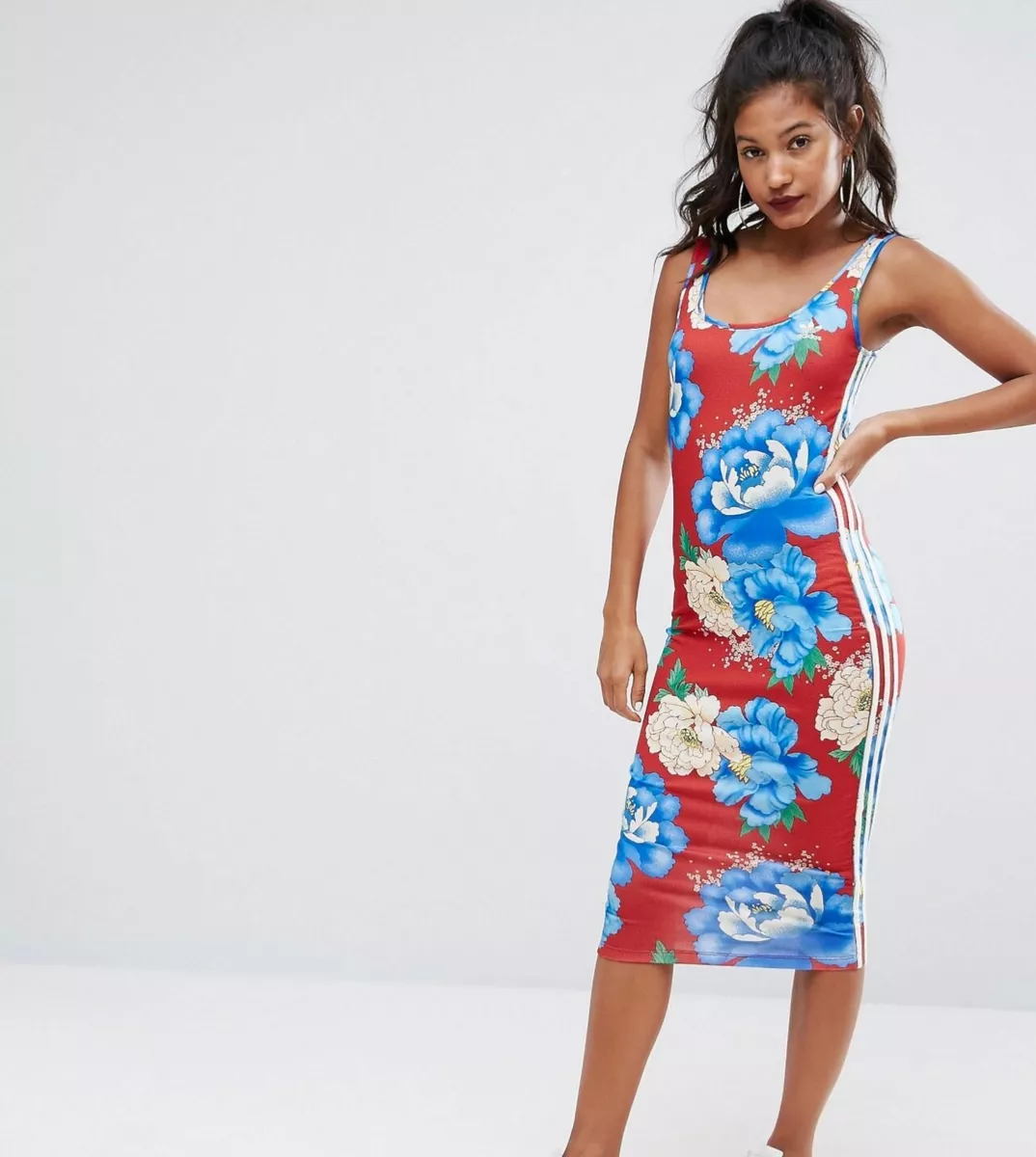 Adidas floral deals dress