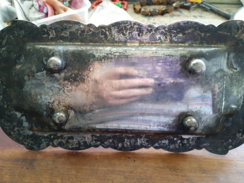 unmarked silverplate tray 30 x 14 - Picture 2 of 3