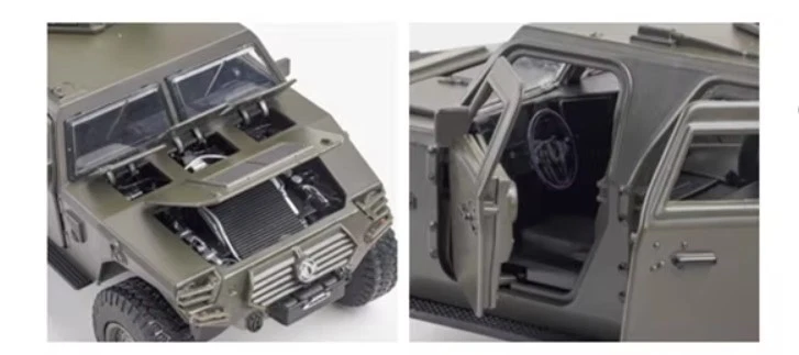 Refit auto blindata lega Diecasts fuoristrada modello carro armato 1/24 - Immagine 3 di 4