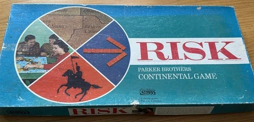 Vintage Risk Parker Brothers Continental Board Game 1968*COMPLETE*