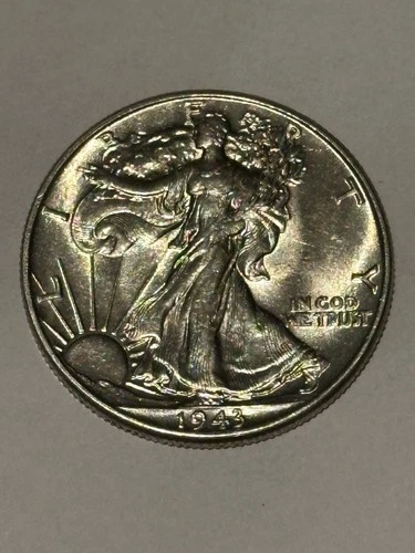 1943-P 50C Walking Liberty Silver Half Dollar GEM BU (grade worthy coin)