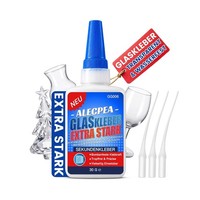 Glaskleber Extra Stark 30G Wasserfest Transparent FüR Acrylglas Set 0,03 L