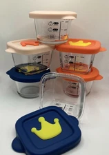 Baby Food Containers Set of 6 Baby Food Storage Microwave Safe BPA Free
