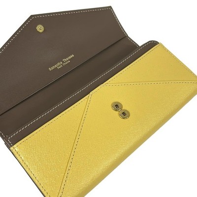 Samantha Thavasa Petit Choice Yellow Synthetic Leather Long Wallet