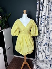 Very Yellow Puff Sleeve Bubble Hem Dress UK 8 – BNWT Summer Fairy 3/23