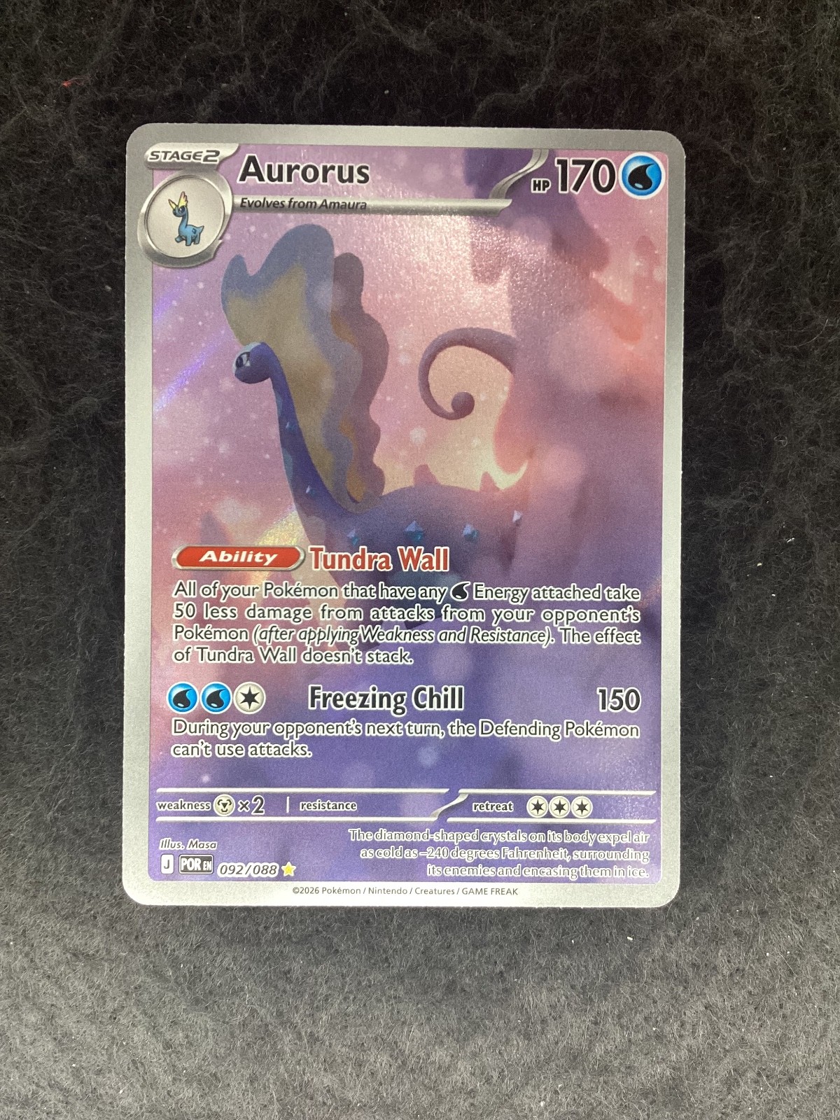 Aurorus Illustration Rare ME03: Perfect Order 092/088 NM