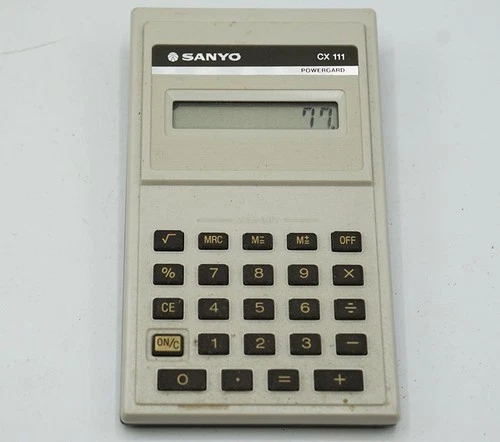 Calculatrice Électronique Sanyo CX111 Powergard Avec Batterie