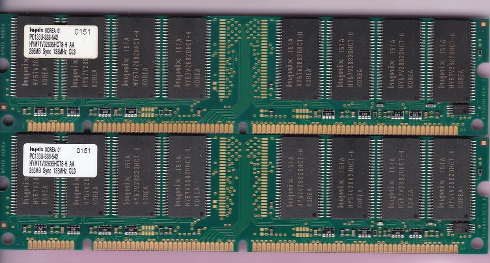 512MB 2x256MB PC-133 HYNIX HYM71V32635HCT8-H AA Memory Kit 32Mx64 PC133 SDRAM - Image 4 of 4