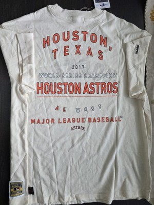 Mitchell & Ness MLB Houston Astros Women's T-Shirt Cream Size Medium NWT