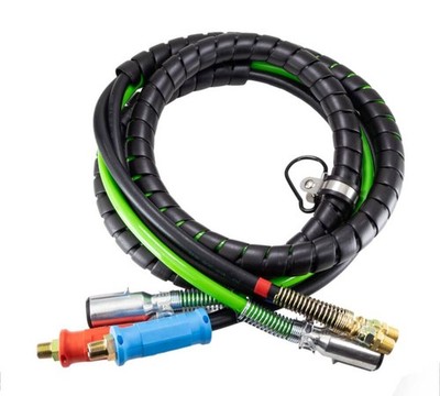 Mytee Durable 3-in-One Rubber Air Hose Electrical Cable Wrap 12' Air Line Hose