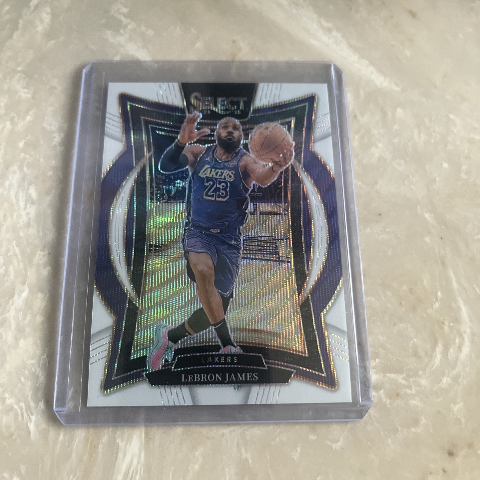 LeBron James 2024-25 Select White Wave Prizms #54 Los Angeles Lakers /99