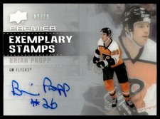 2023-24 Upper Deck Premier Exemplary Stamps 03/10 Brian Propp Auto #ES-BP