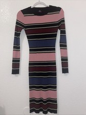 DEREK HEART Womens Medium Y2K Med M Knit Sexy Bodycon Fitted Dress