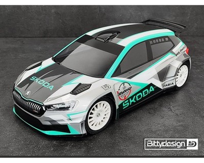 Bittydesign SKODA Fabia RS Rally2 1/10 190mm Rally Karosserie 1.2mm mit ...