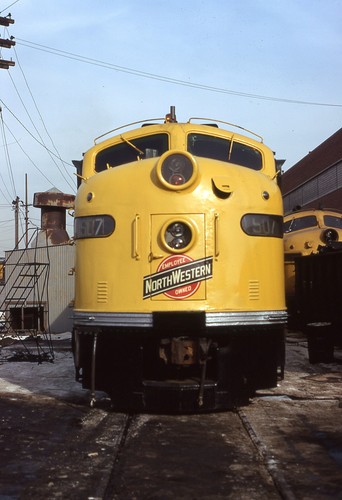 TP Original Slides (2) CNW North Western E8A #507 - Chicago IL 1973 - Picture 2 of 2