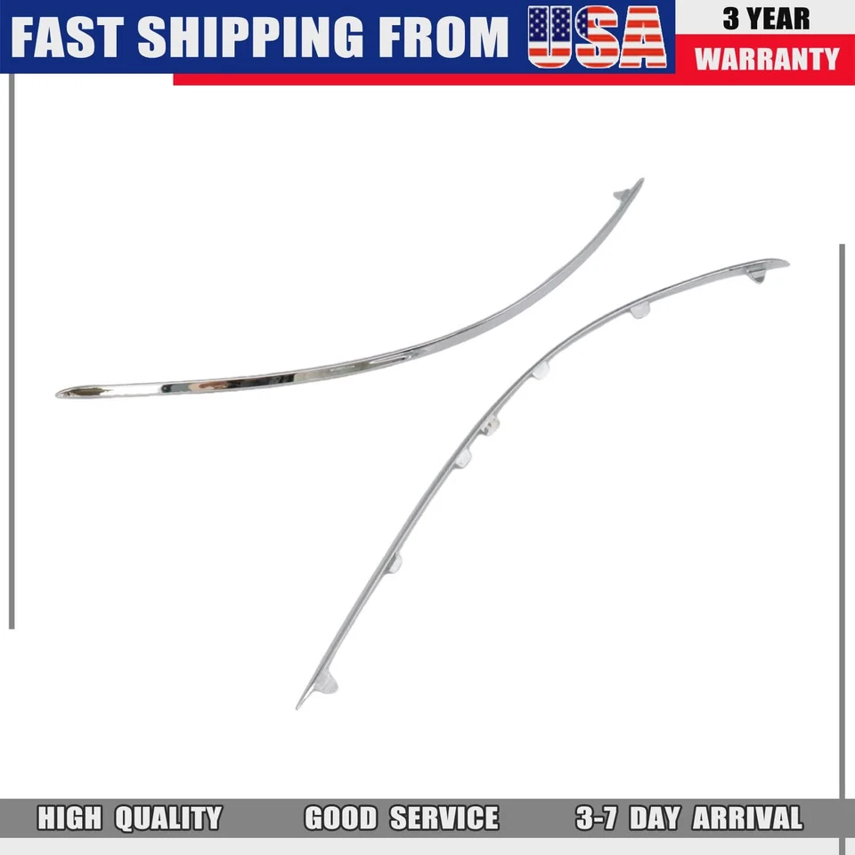 1 par de molduras cromadas para parachoques delantero L+R para Mercedes-Benz C350 C300 C250 Foto 3 de 4