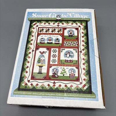 Maywood Studio SNOW GLOBE VILLAGE Quilt kit designed by The Quilt Company 54x66 