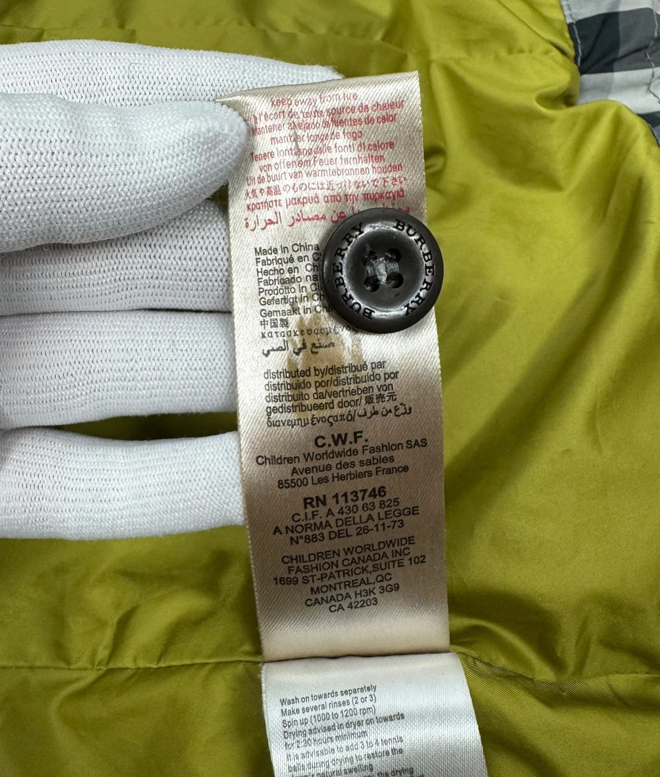 Burberry Down Puffer Jacket Checkered Hooded size… - image 18