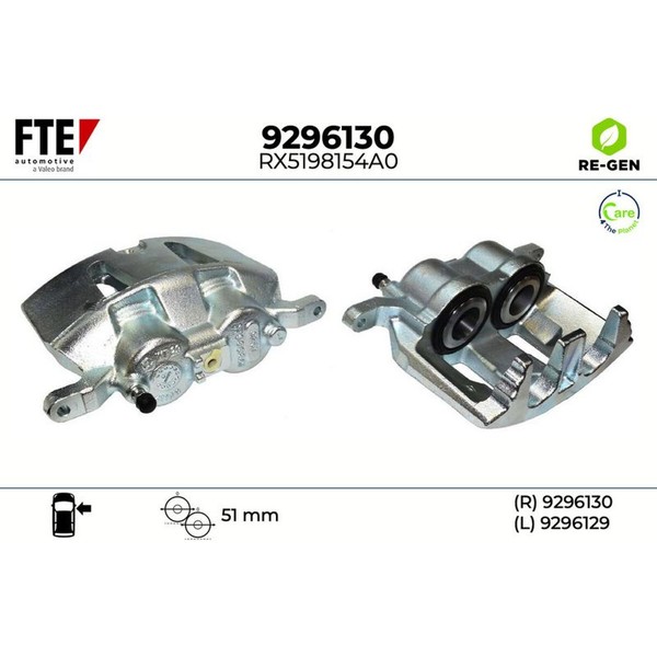 FTE 9296130 Bremssattel FüR Lancia Fiat Dodge Chrysler Freemont Voyager Journey-image