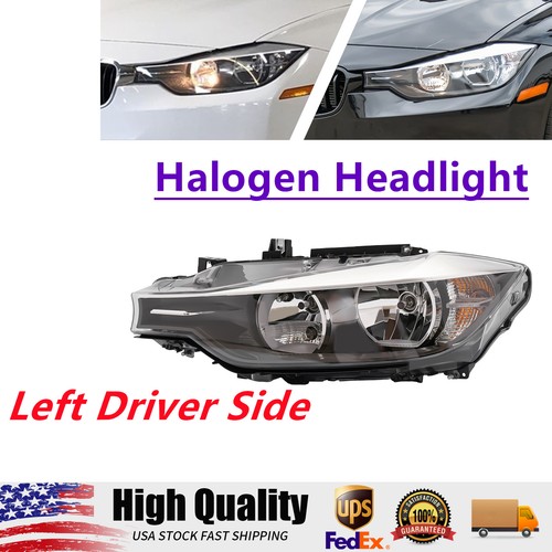 Halogen Headlight Left Driver Side For 2012 2013-2015 BMW 320i 328i Sedan Wagon