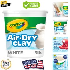 Air Dry Clay 5Lbs , Teacher Supplies, Natural White Modeling Clay for Kids, Scu