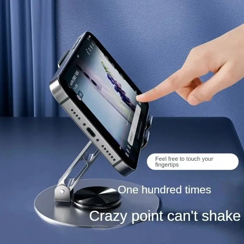All Metal Aluminum 360° Rotation Mobile Phone Holder Stand Folding Bracket - Image 3 of 4