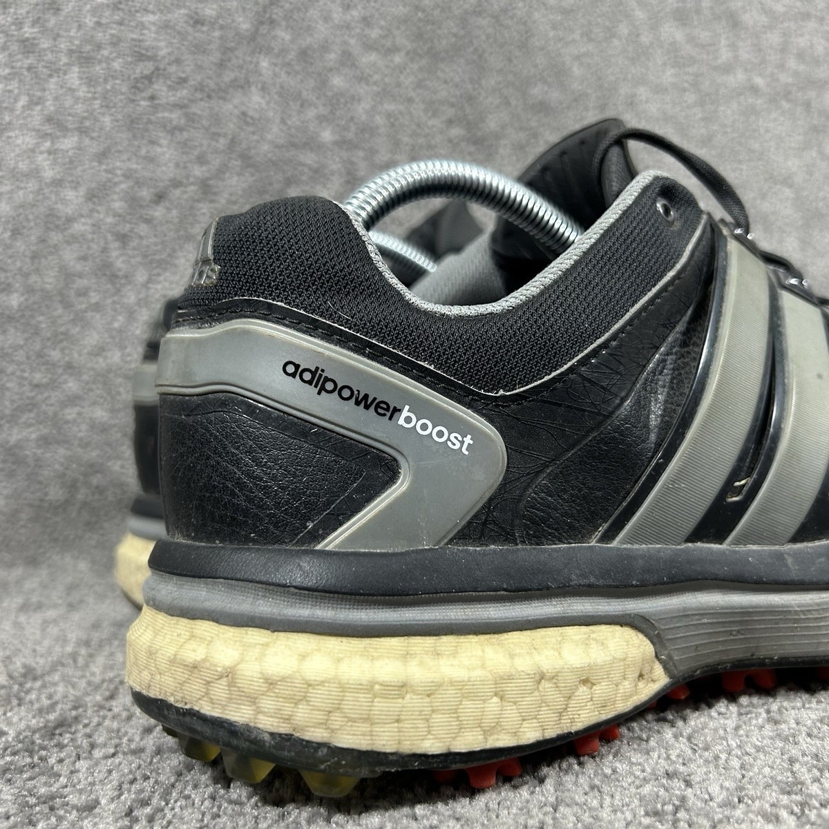 Black Mens Adidas used Adipower Boost waterproof golf shoes cleats 10 Adidas Adipower Boost Waterproof Golf Men main image 2