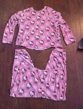 Hello Kitty Sanrio Women  s Pink Long Sleeve Pajama Set 2X 18W-20W 