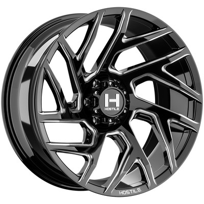Hostile H141 Vortex 20x9 6x135 +12mm Black/Milled Wheel Rim 20'' Inch