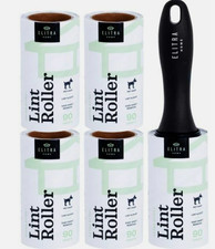 Elitra Extra Sticky Lint Roller Lightweight Handle  4 Refill Packs 450 Sheets 