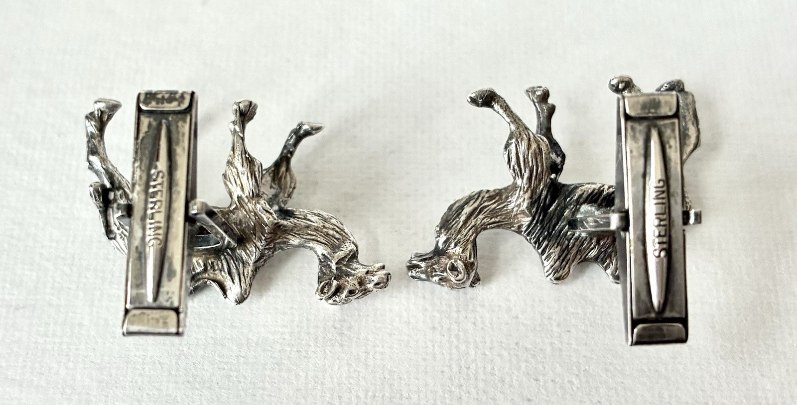 Quality Design Sterling Silver Camel Cufflinks - image 2