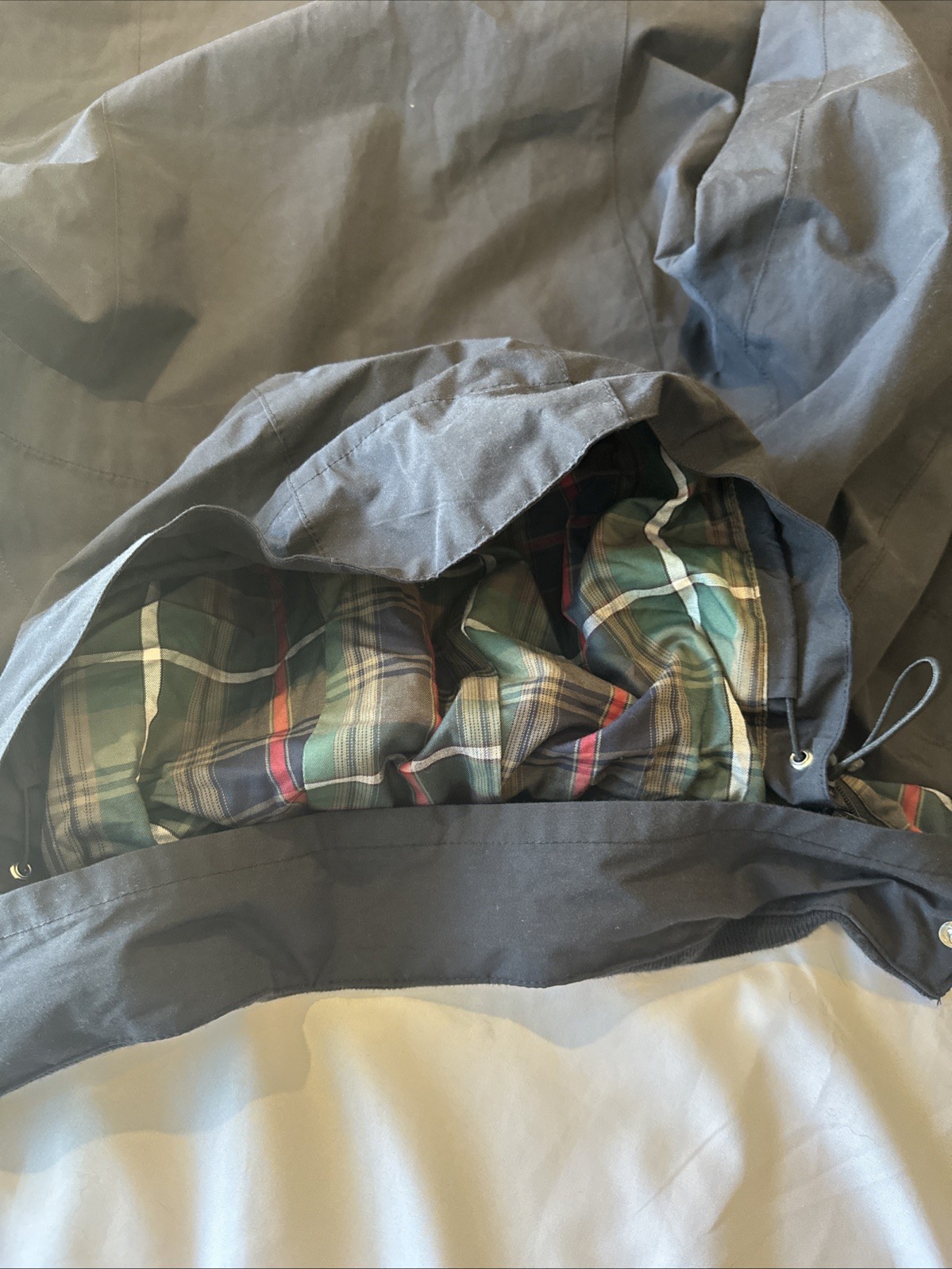 Woman's Pendleton Rain Jacket Medium Black Hooded… - image 17