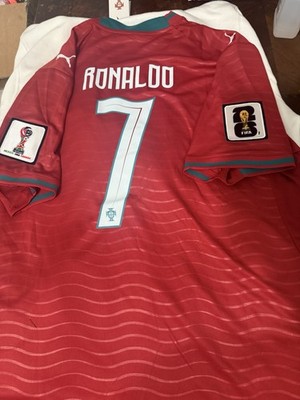 PUMA Portugal RONALDO 7 オーセンティックユニフォーム L PUMA Portugal Cristiano Ronaldo #7 Red FIFA World Cup Soccer