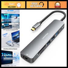 7-in-1 USB C Hub Multiport Adapter, 4K HDMI, 100W PD, SD/TF Card Reader, 3 USB-A
